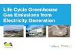 Life Cycle Greenhouse Gas Emissions from Electricity Generation
