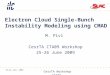 25-26 June, 2009 CesrTA Workshop CTA09 Electron Cloud Single-Bunch Instability Modeling using CMAD M. Pivi CesrTA CTA09 Workshop 25-26 June 2009