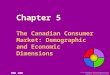 For use with Shapiro, Perreault, and McCarthy texts. Copyright © McGraw-Hill Ryerson Limited. MRK 200 Chapter 5 The Canadian Consumer Market: Demographic