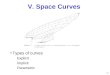 5-1 V. Space Curves Types of curves Explicit Implicit Parametric