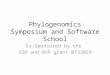 Phylogenomics Symposium and Software School Co-Sponsored by the SSB and NSF grant 0733029