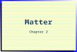 Matter Chapter 2. Chemistry  The study of matter and how it changes  Matter = has mass and takes up space  Simplest form of matter = Atoms  Different
