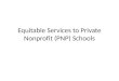 Equitable Services to Private Nonprofit (PNP) Schools