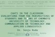 CHATS IN THE CLASSROOM: EVALUATIONS FROM THE PERSPECTIVES OF STUDENTS AND TUTORS AT CHEMNITZ UNIVERSITY OF TECHNOLOGY, COMMUNICATION ON TECHNOLOGY AND