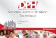 Vaccine Administration Technique Presented by: Date: