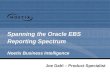 Joe Dahl – Product Specialist Spanning the Oracle EBS Reporting Spectrum Noetix Business Intelligence