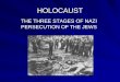 HOLOCAUST THE THREE STAGES OF NAZI PERSECUTION OF THE JEWS