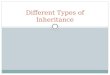 Different Types of Inheritance. SEX LINKED TRAITS First Type of Inheritance