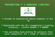 PRESENTING V V WORKERS LIMITED: Already an experienced labour-supplier in the UK Registered with the UK’s Gangmasters Licensing Authority – Licence Number