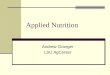Applied Nutrition Andrew Granger LSU AgCenter. Nutrition Defined Match requirements to feed Nutrients Carbohydrate, protein, minerals, vitamins, etc