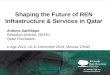 11 Shaping the Future of REN Infrastructure & Services in Qatar Antonio Sanfilippo Research Director, QEERI Qatar Foundation e-Age 2014, 10-11 December