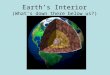 Earth’s Interior (What’s down there below us?). There are 4 main layers inside Earth