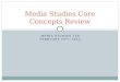 MEDIA STUDIES 120 FEBRUARY 25 TH, 2013 Media Studies Core Concepts Review