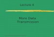 Business Data Communications & Networking Lecture 4 More Data Transmission