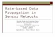 Rate-based Data Propagation in Sensor Networks Gurdip Singh and Sandeep Pujar Computing and Information Sciences Sanjoy Das Electrical and Computer Engineering