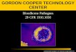 11006115/0006 Copyright  Business & Legal Reports, Inc. GORDON COOPER TECHNOLOGY CENTER Bloodborne Pathognes 29 CFR 1910.1030