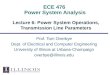 ECE 476 Power System Analysis Lecture 6: Power System Operations, Transmission Line Parameters Prof. Tom Overbye Dept. of Electrical and Computer Engineering