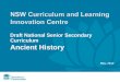 Draft National Senior Secondary Curriculum Ancient History May, 2012