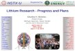 Lithium Research - Progress and Plans Charles H. Skinner, Robert Kaita, Michael Jaworski, Daren Stotler and the NSTX Research Team NSTX PAC-31 PPPL B318