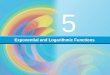 Exponential and Logarithmic Functions 5. 5.1 Exponents and Exponential Functions Exponential and Logarithmic Functions Objectives Review the laws of exponents