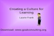 Creating a Culture for Learning Laurie Frank Download: 