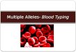 Multiple Alleles- Blood Typing. How common is your blood type? 46.1% 38.8% 11.1% 3.9%