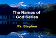 1.Names are important to God. In Scripture, names are more than just an identity 2. God changed names of people in the Bible. a. In Gen 27:36, Jacob meant