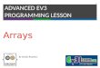Arrays ADVANCED EV3 PROGRAMMING LESSON 1 By Droids Robotics