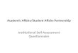 Academic Affairs/Student Affairs Partnership Institutional Self-Assessment Questionnaire