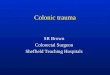 Colonic trauma SR Brown Colorectal Surgeon Sheffield Teaching Hospitals