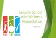 Sequim School District Wellness Policy Presentation May 18, 2015