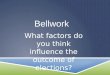 What factors do you think influence the outcome of elections? Bellwork
