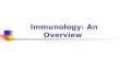 Immunology: An Overview. Definitions  Law. Exemption from a service, obligation, or duty; Freedom from liability to taxation, jurisdiction, etc.; Privilege