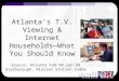 Atlanta’s T.V. Viewing & Internet Households—What You Should Know Source: Atlanta Feb’98-Jan’99 Scarborough, Nielsen Station Index