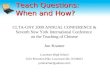 Teach Questions: When and How? CLTA-GNY 2009 ANNUAL CONFERENCE & Seventh New York International Conference on the Teaching of Chinese Jun Kramer Lawrence