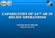 1 CAPABILITIES OF 24TH AB IN RELIEF OPERATIONS COLONEL PETYO MIRCHEV CHIEF OF STAFF 24th AB 18 SEP 2013