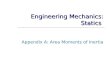 Engineering Mechanics: Statics Appendix A: Area Moments of Inertia
