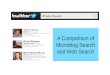 A Comparison of Microblog Search and Web Search