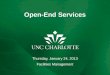 Open-End Services Thursday, January 24, 2013 Facilities Management