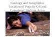 Geology and Geographic Location of Popular US and Canadian Climbing Areas