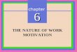 Chapter 6 THE NATURE OF WORK MOTIVATION. CHAPTER 6 The Nature of Work Motivation Copyright © 2002 Prentice-Hall Work Motivation Definition: The psychological