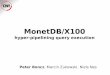 MonetDB/X100 hyper-pipelining query execution Peter Boncz, Marcin Zukowski, Niels Nes