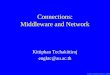 Kittiphan Techakittiroj (11/10/58 08:06 น. 11/10/58 08:06 น. 11/10/58 08:06 น.) Connections: Middleware and Network Kittiphan Techakittiroj engktc@au.ac.th