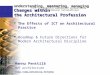 Understanding, measuring, managing Changes within the Architectural Profession Hannu Penttilä HUT architecture   The Effects