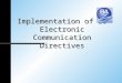 Implementation of EU Electronic Communication Directives