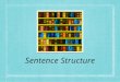 Sentence Structure. What is sentence structure? It refers to the kinds and number of clauses (group of words containing a subject and predicate) a sentence