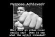 Purpose Achieved? What does an album cover really say? Does it say what the artist intended? Carole Hyde