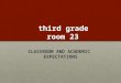 Third grade room 23 CLASSROOM AND ACADEMIC EXPECTATIONS