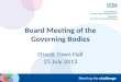 Board Meeting of the Governing Bodies Ossett Town Hall 25 July 2013