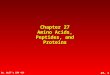 Dr. Wolf's CHM 424 27- 1 Chapter 27 Amino Acids, Peptides, and Proteins